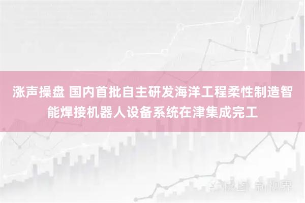 涨声操盘 国内首批自主研发海洋工程柔性制造智能焊接机器人设备系统在津集成完工