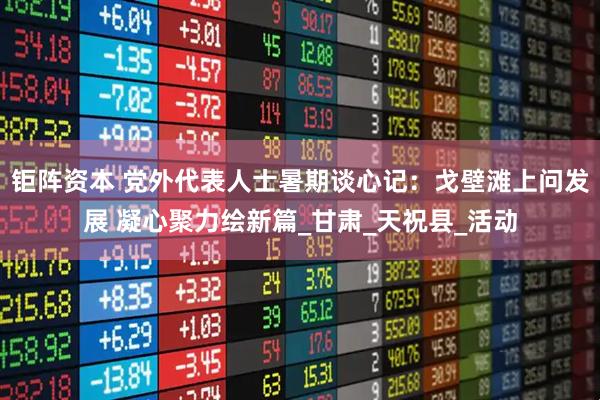 钜阵资本 党外代表人士暑期谈心记：戈壁滩上问发展 凝心聚力绘新篇_甘肃_天祝县_活动