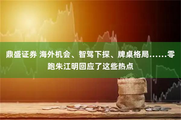 鼎盛证券 海外机会、智驾下探、牌桌格局……零跑朱江明回应了这些热点